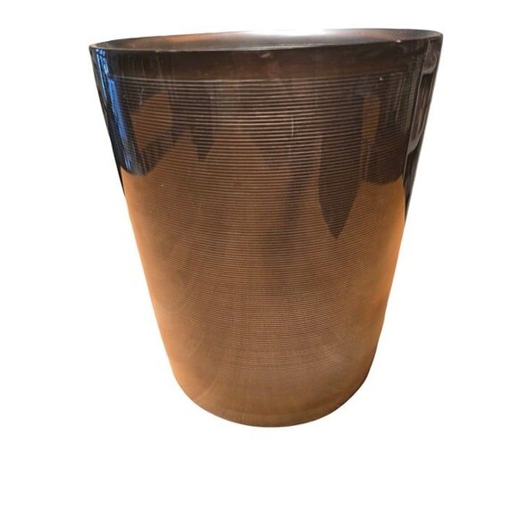 Ampersand Gray Matching Tissue Box Cover and Waste Basket - Picture 3 of 7